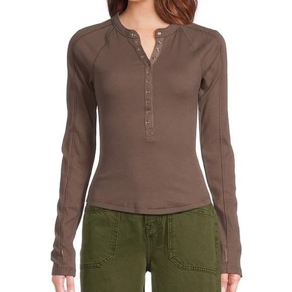 FP Movement by Free People Brown Long Sleeve Top - Picture 1 of 8